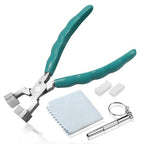 6" Glasses Frame Clamp Adjusting Pliers Eyeglasses Repairing Pliers Bracelet Bending Plier Nose Pad Arm Repair Tools Optical Hand Tool with Screwdriver Glasses Cloth and Nylon Replacement - style: Frame Clamp Plier