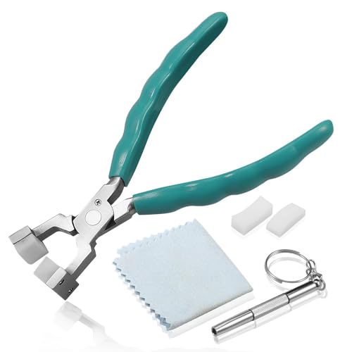 6" Glasses Frame Clamp Adjusting Pliers Eyeglasses Repairing Pliers Bracelet Bending Plier Nose Pad Arm Repair Tools Optical Hand Tool with Screwdriver Glasses Cloth and Nylon Replacement - style: Frame Clamp Plier