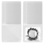Swpeet 50Pcs 6"×6" Thick Clear PVC Jewelry Bags, Self Adhesive Portable Travel Jewelry Organizer, Plastic Jewelry Storage Bags, Transparent zipper bags, Anti Tarnish Lock Pouch for Rings Earrings - style: 15×15CM
