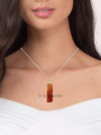 Crystal Necklace Pendant for Women Men - Orgone Necklace Pendant of Healing Crystal for Protection-Spiritual Jewelry - color: Carnelian