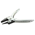The Beadsmith Round/Flat Nose Parallel Pliers, 5.5 inches (140mm) Steel Tool for Jewelry Making, with Spring - style: Round Nose/Flat Nose - 140mm