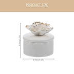 DECHOUS Small Ceramic Trinket Box with Lid - Jewelry Organizer Case for Women Girls Storage Ring, Earrings, Necklace - Gifts for Mother's Day Birthday Anniversary