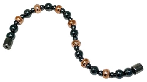 Copper and Magnetic Hematite Bracelet - size: 7 Inches