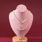 2 Pack of Solid wood props portrait model chain and long necklace display props, jewelry retail store counter model necklace pendant jewelry stand rack for vender selling (pink, 2 Pack (M+L))