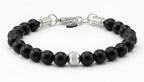 10:10 Men’s Beaded Bracelet – Natural Stone & Stainless Steel – Handmade in Italy