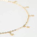 YOUBEIYEE 16.4 Feet Star Link Chain for Jewelry Making Women Necklace Chain Roll, Gold Plated Cable Chains Bulk with Jump Rings and Lobster Clasps - color: Gold Star