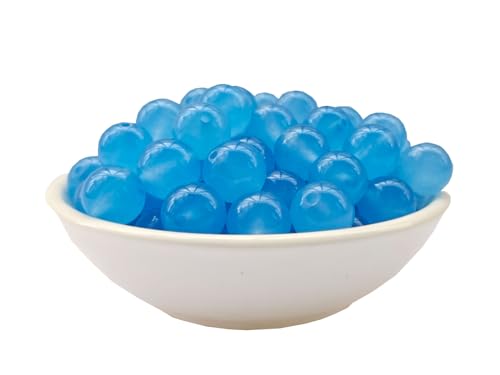 Stone Beads 6mm 140pcs Light Blue Chalcedony Beads Round Loose Gemstones Beads for Bracelet Necklace Jewelry Making (6mm, 60628 Light Blue Chalcedony) - color: Light Blue Chalcedony Beads, size: 6mm