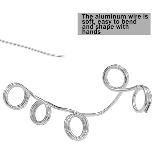 YEQIN 12 Gauge Aluminum Wire, 105 Feet 2mm Bendable Metal Craft Wire for Sculpting, Armature, Jewelry Making, Floral Making, Doll Making, Modelling, Crafting, Bonsai Training (Silver) - color: Silver