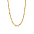 Monily Stainless Steel Mens Cuban Link Chain Silver 18K Gold Chain for Men Hip Hop Mens Jewelry - color: c. 8mm width-gold-plated, size: 24 Inches