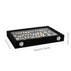 Wudygirl Earring Organizer Tray Jewelry Organizer 32 Pairs Earring Box Organizer Black Velvet Jewelry Display Case with Transparent Lid(Black Earring Storage) - style: Earrings Tray