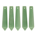 Justinstones 50mm Natural Green Aventurine Hexagonal Wand Jewelry Making Crystal Pointed Chakra Reiki Healing Beads 2mm Hole Drilled(Pack of 5) - color: Green Aventurine