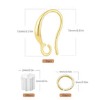 14K Gold Plated Earring Hooks, 230PCS Hypoallergenic Earring Findings for Jewelry Making Fish Hooks for DIY Bulk Pack - color: 14K Gold-Simple Earring Hooks