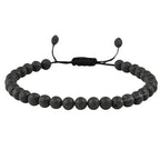 Amazing Gemstone Crystal Anklet Ankle Bracelets for Women - Waterproof Beaded Healing Crystal Anklets, Plus Size Chakra Gemstone Bead Anklet - color: Lava Stone, style: Plain