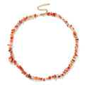 Raw Crystal Necklaces for Women 5-8mm Handmade Natural Stone Necklace Beaded Choker Necklace Healing Crystal Necklace Gemstone Necklace Raw Crystal Beaded Necklace for Her - style: Carnelian