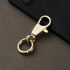 2pcs Double Opening Snap Hooks Heavy Duty Metal Push Gate Swivel Lobster Clasp Keychain Clip Purse Making Accessories (Gold) - color: Gold