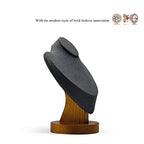 Jewelry Display Bust Solid Wood Necklace Stand for Show Jewelry Showcase Display Holder - color: Grey