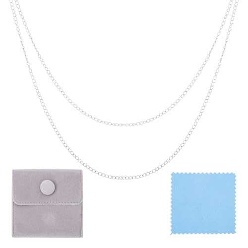 3.28 Feet Sterling Silver Chain for Jewelry Making, Oval Cable Chains 3.5x2.5mm Permanent Jewelry Kit for Women Men Bracelet Necklace Making - color: Silver-Curb Chain