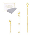 Gold Necklace Extenders,14K Gold Chain Extenders with Lobster Clasp, Durable Plated Solid Brass Necklace Bracelet Anklet Extension Chains(1 2 3 Inches, 3PCS) - color: D-Gold, size: 1,2,3inch