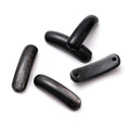 5PCS Natural Black Obsidian Stone Rectangle Curved Beads Gemstone Pendants Connectors for DIY Bracelet Neclace Jewelry Making - color: Black Obsidian