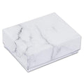 TheDisplayGuys - 25-Pack #10 Cotton Filled Cardboard Paper Jewelry Boxes Gift Case - Marble White (1.9" x 1.3" x 0.7") - for Shipping or Storage - size: 1 Count (Pack of 25), style: 1.9" x 1.3" x 0.7" (#10)