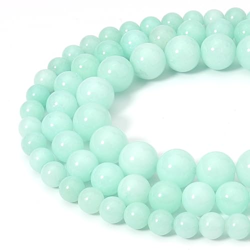 45pcs 8mm Natural Amazonite Gemstone Beads Energy Healing Crystal Round Loose Stone Beads for Jewelry Making, DIY Bracelets Necklaces - color: Amazonite, size: 8mm