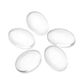 Craftdady 200Pcs Transparent Clear Glass Cabochons 18x13mm Flat Back Oval Dome Tiles Glass Cabs Covers for Photo Pendant Jewelry Craft Making - color: Transparent Clear, size: 18x13mm Oval