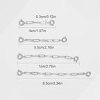 FAMARINE Gold Silver Necklace Extender Chains for Women - color: silver A