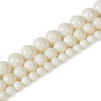 Natural Bone 6mm Gemstone Round Loose Beads Strand for DIY Bracelet Necklace Jewelry Making Bead - color: Bone, size: 6mm