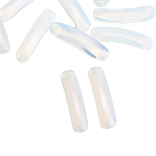 BEADIA Curved Opal Stone Beads 36x10mm 4pcs for DIY Bracelet Jewelry Making - color: Opal