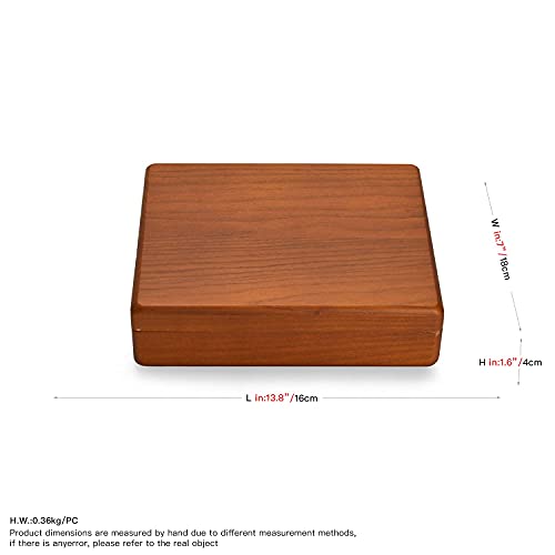 Oirlv Solid Wood Ring Jewelry Box Organizer Earrings Jewelry Drawer Organizer Tray with Lid (Creamy-white Flat Box) - color: Creamy-white Flat Box