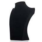 Polmart H4 Necklace Display Bust (Black Velvet, 13 ½”H)