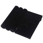DIOMMELL 2 Pack Velvet Bracelet Holder with 3 Tier Rack, Jewelry Display Stand Watch Bangle Bar Necklace Storage Organizer, Black