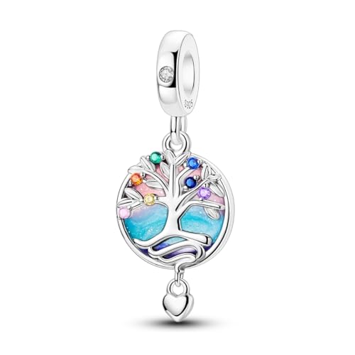 LAZA Charms for Bracelets 925 Sterling Silver Butterfly Summer Travel Ocean Lucky Charm Beads Pendant Jewelry for Women Mom - color: Starry Night Tree