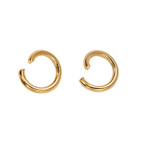 DanLingJewelry 500 pcs 304 Stainless Steel 24 Gauge Open Jump Rings 4mm for Jewelry Making Connectors Jewelry Finding Golden Color - color: 500 pcs - ф4mm δ 0.6mm - Golden