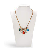 Polmart H2 Necklace Display Bust (White Leatherette, 10”H) - color: White Leatherette, size: 10"h