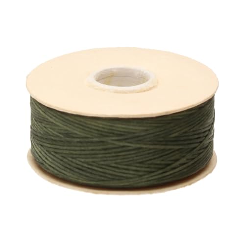 The Beadsmith Nymo Thread – 10-Pack Olive Color – Size D, .30mm Diameter, 64 Yard/58.5 Meter Spool – Made of Nylon – Bead Embroidery & Weaving, Off Loom & Loom Work and DIY Craft Projects - size: Size D, 64 Yards, style: Olive