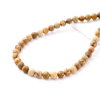 6mm 60pcs DIY Natural Brown Picture Stone Beads Round Healing Crystal Gemstone Loose Beads for Jewelry Making Handmade Bracelet Necklace - color: Brown Picture, size: 6mm