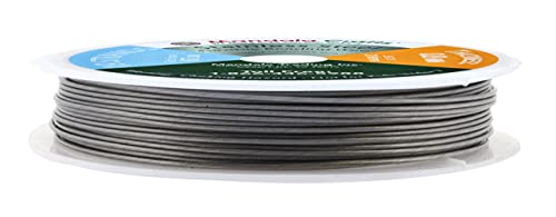Mandala Crafts 19 Strand Beading Wire for Jewelry Making - 65 FT 20 Gauge Stainless Steel Braided Tiger Tail Wire for Bead Stringing - size: 19 Strands 20 Gauge 0.8MM 65FT
