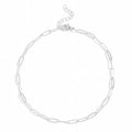 Destin Jewelry Paperclip Chain Necklace for Women, Waterproof 18K Gold Plated Stainless Steel, Hypoallergenic, Adjustable Layering Chain, Tarnish-Resistant, 2.5–6.5mm - color: Stainless Steel, size: 9", style: 2.5 MM