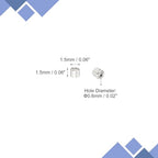 uxcell 1400Pcs Glass Bugle Beads, 1.5x1.5mm Tube Mini Loose Glass Seed Spacer Bead for DIY Earrings Necklaces Bracelets Jewelry Making (Electroplating Silver) - color: Electroplating Silver, size: 1.5x1.5mm