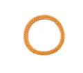 Wigspedia Crochet Glass Seed Bead Nepal Boho Bracelet - Single Piece Solid - color: Tangerine