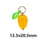 50pcs Glass Pendant Charms - Multicolor Theme Drops for Necklace Craft, Jewelry Making Supplies (Various Styles) - style: Mango