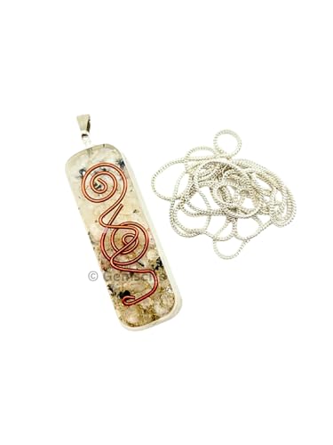 Crystal Necklace Pendant for Women Men - Orgone Necklace Pendant of Healing Crystal for Protection-Spiritual Jewelry - color: Rainbow Moonstone