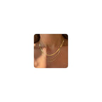 Tewiky Layered Necklaces for Women Non Tarnish- Chunky 14k Gold Plated Herringbone/Snake/Rope/Box/Cuban Link Chain for Women Waterproof Layering Stack Choker Necklace Trendy Dainty Tarnish Free Jewelry Set - color: 3 Necklace Set Gold