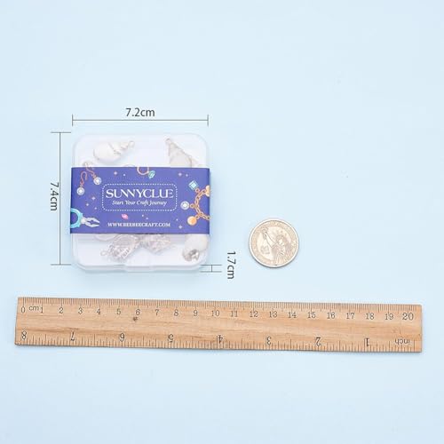 SUNNYCLUE 1 Box 16Pcs Oval Ocean Beach Spiral Seashells Craft Charms Connectors Pendant Conch Shells Charms with Plated Golden Loop Bail for Jewelry Bracelet Necklace Making Craft Supplies - color: 1 Box 16pcs Shell Charms