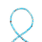 6mm Natural Blue Imperial Jasper Stone Beads Heart Shape Cute Fine Gems Spacer Beads Fit Jewelry Making DIY Exquisite Necklace Bracelet Accessory - color: Blue Imperial Jasper