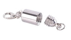 KONMAY 10 Sets Rhodium Screw-in Magnetic Necklace Clasps, Safety Magnetic Converter Clasps for Jewelry Making - color: Rhodium