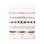 5Pcs Crystal Bracelet for Women Spiritual Natural Stone Bracelet Set Stackable Beaded Bracelets Healing Crystal Bracelet Gemstone Bead Bracelet Beaded Stretch Bracelets for Women - style: Rose Quartz