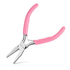 5-Inch Mini Jewelry Pliers - Duckbill with Spring, Smooth Jaws for Jewelry Making, Wire Bending & DIY Hand Tools - style: Flat Nose Pliers