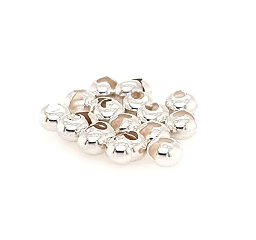 20pcs 925 Sterling Silver Open Crimp Bead Covers, 5MM, By CRAFT WIRE - color: 925 Sterling Silver, size: 5MM